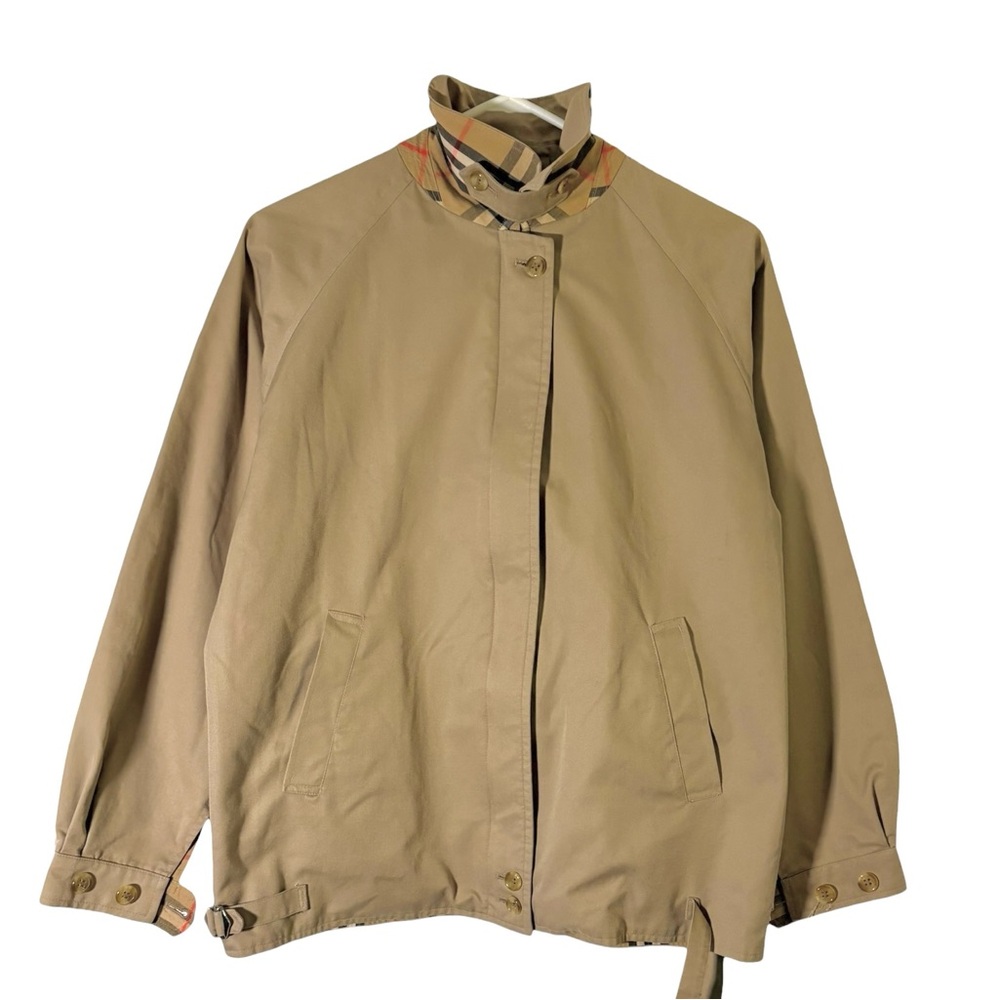 Burberry Beige Harrington Jacket with Signature Nova Check Lining